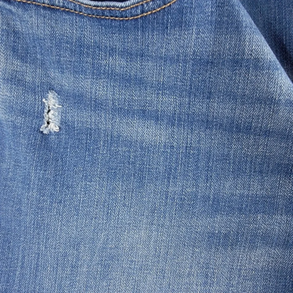 J Crew Mens The‎ Driggs Jeans Slim Fit Distressed Blue Denim Casual Pants 35x34
